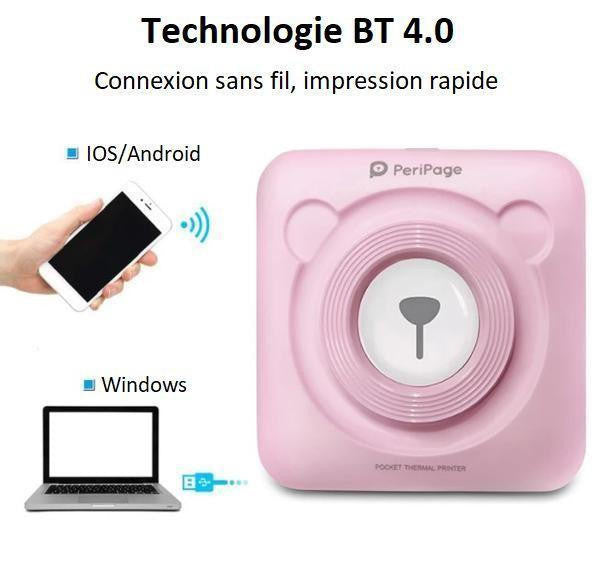 Imprimante Bluetooth Portable pour Téléphone - PeripiPage™