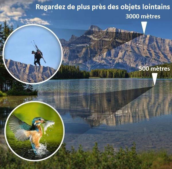 Jumelles Professionnelles 60 x 60 Vision Nocturne 3000M HD