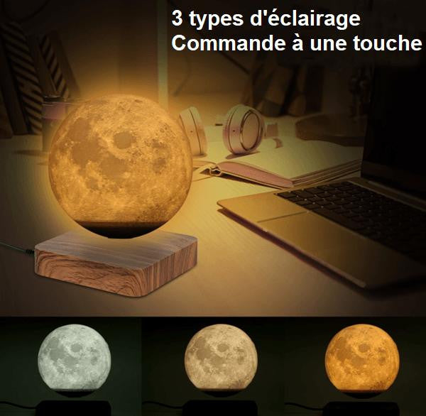 Lampe Lunaire Lumineuse en Lévitation Magnétique