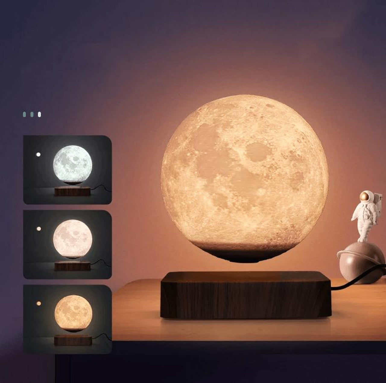 Lampe Lunaire Lumineuse en Lévitation Magnétique