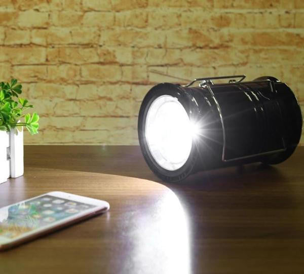 Lanterne De Camping 3-en-1 - Lampe De Poche LED Effet Flamme