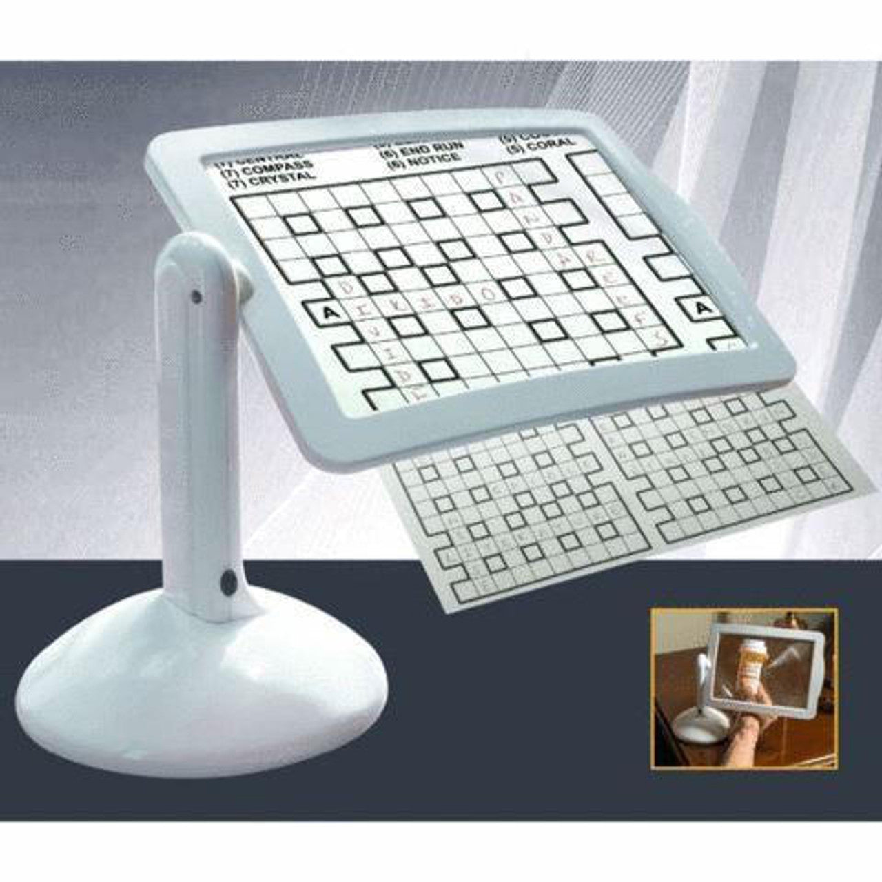 Loupe de lecture autoportante avec Éclairage LED