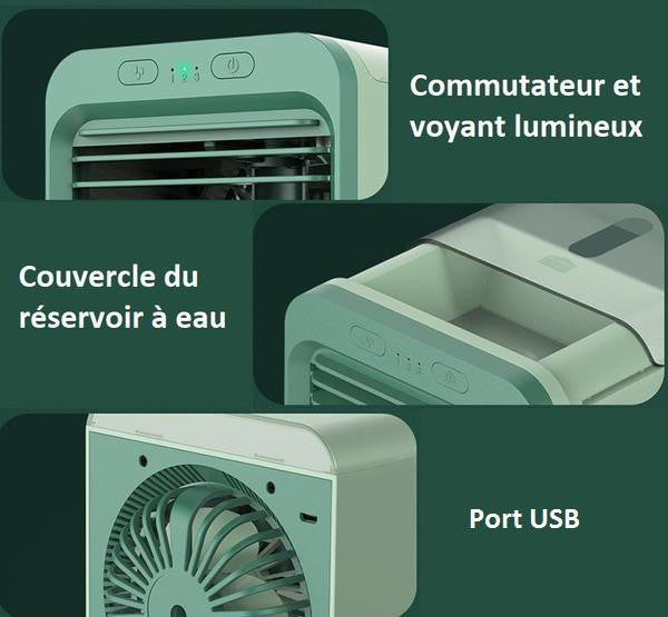 Mini Climatiseur Rechargeable à Eau - ClimFrost™