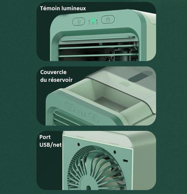 Mini Climatiseur Rechargeable à Eau - ClimFrost™