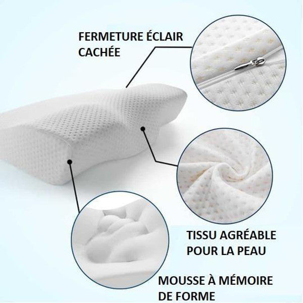 Oreiller Orthopédique à Mémoire De Forme