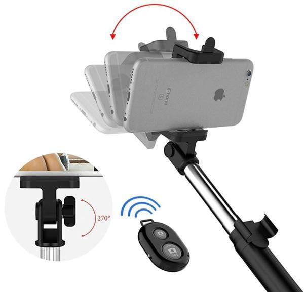 Perche à Selfie 4-en-1 avec Télécommande Bluetooth
