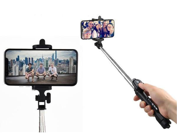 Perche à Selfie 4-en-1 avec Télécommande Bluetooth