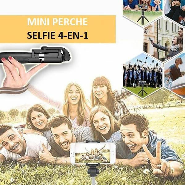 Perche à Selfie 4-en-1 avec Télécommande Bluetooth