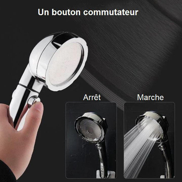 Pommeau De Douche Haute Pression 3-en-1