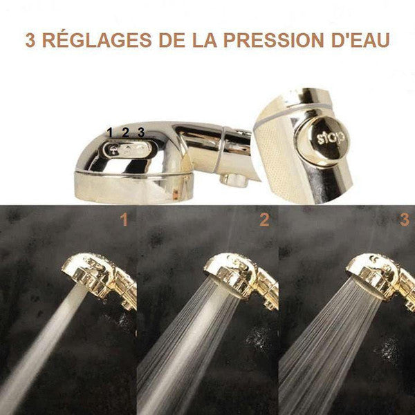 Pommeau De Douche Haute Pression 3-en-1