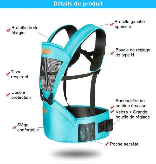 Porte-bébé Tout-en-un Confortable et Respirant