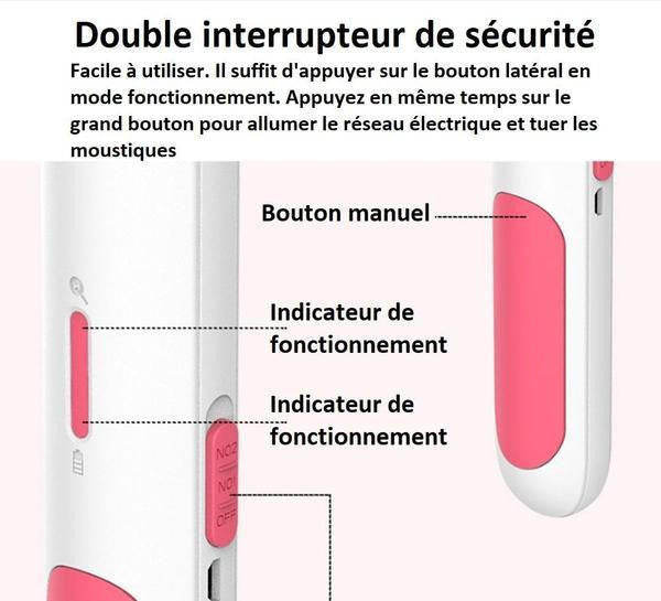 Raquette Anti-moustiques Rechargeable