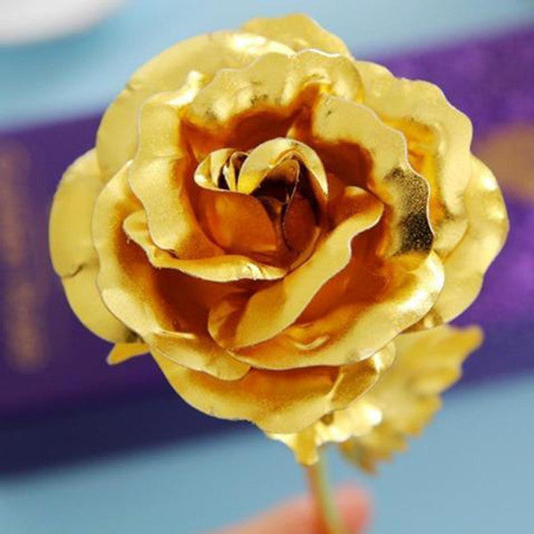 Rose Éternelle Plaqué Or 24 Carat, Signe de Votre Amour Éternel