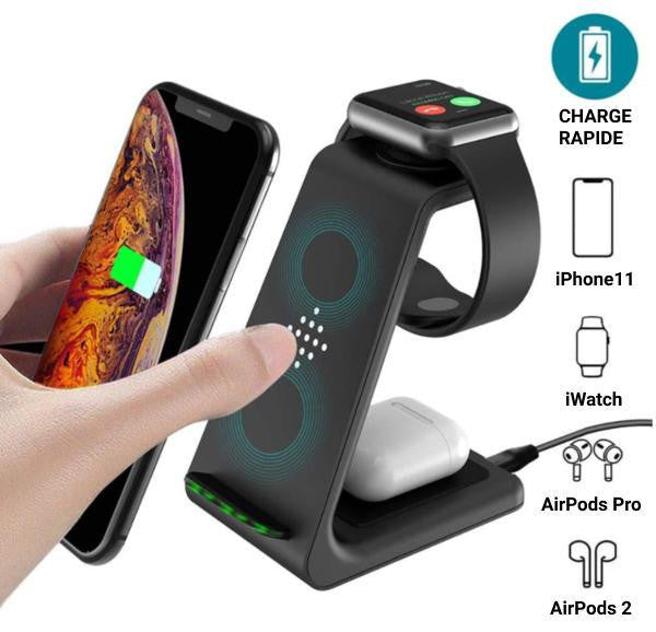 Socle De Chargement Sans Fil 3-en-1