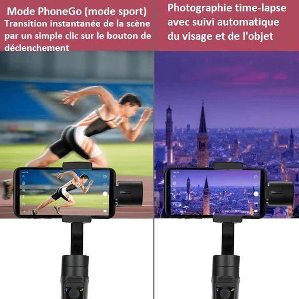 Stabilisateur Intelligent 3D Pour Smartphone iPhone et Android