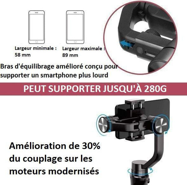 Stabilisateur Intelligent 3D Pour Smartphone iPhone et Android