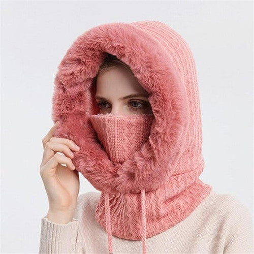 Bonnet Coupe-vent Chaud En Tricot Pour l'Hiver