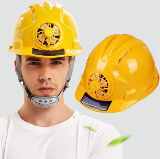 Casque de chantier résistant ventilateur à énergie solaire