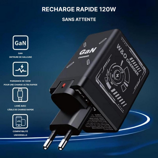 Chargeur Rapide 120W Pour Iphone - Samsung - Ipad - Apple