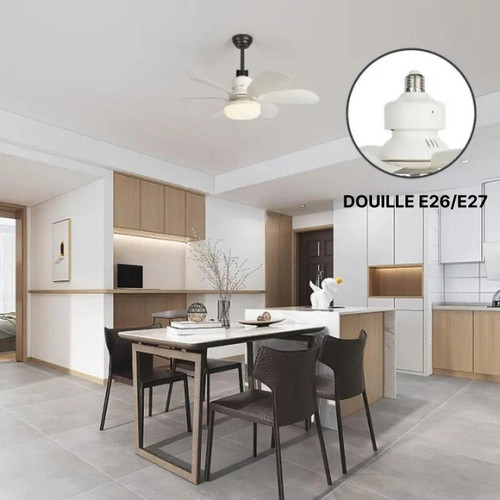 Ventilateur De Plafond Avec Lumière Led Et Télécommande