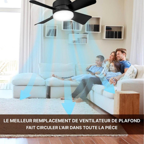 Ventilateur De Plafond Avec Lumière Led Et Télécommande
