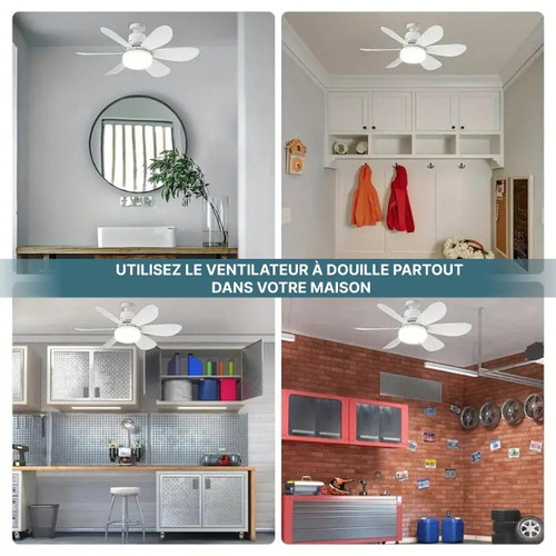 Ventilateur De Plafond Avec Lumière Led Et Télécommande