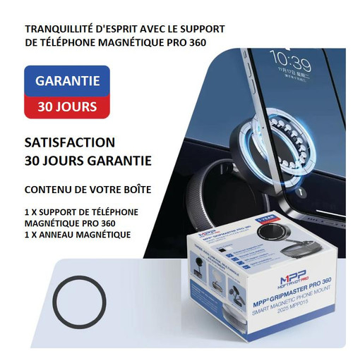 Support Magnétique Téléphone Voiture Avec Ventouse