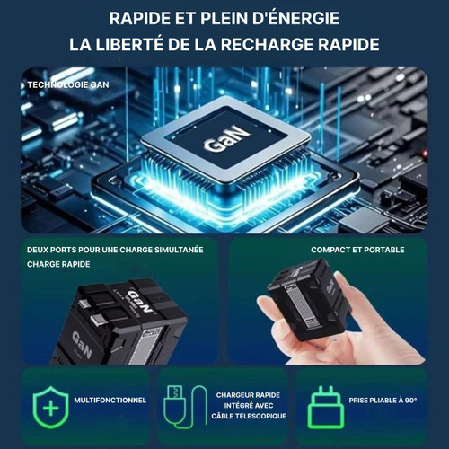 Chargeur Rapide 120W Pour Iphone - Samsung - Ipad - Apple