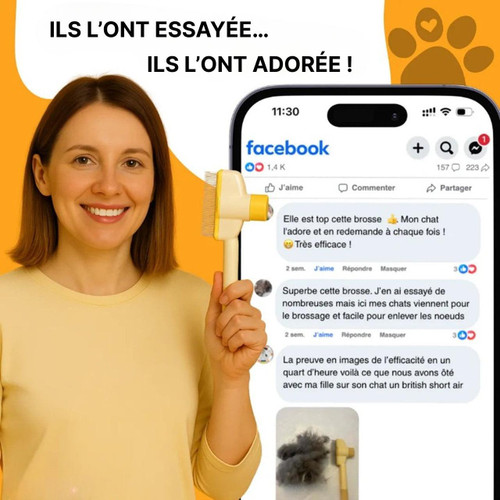 Brosse Pour Chat à Poils Longs - Courts Et Épais