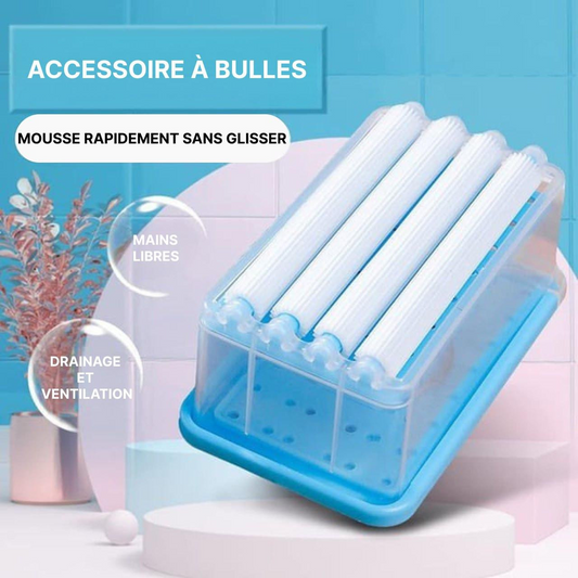 Boîte à Savon 2 en 1 - Distributeur et Porte-Éponge avec Drainage