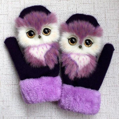 Gants d'Hiver Avec Peluche pour Femme