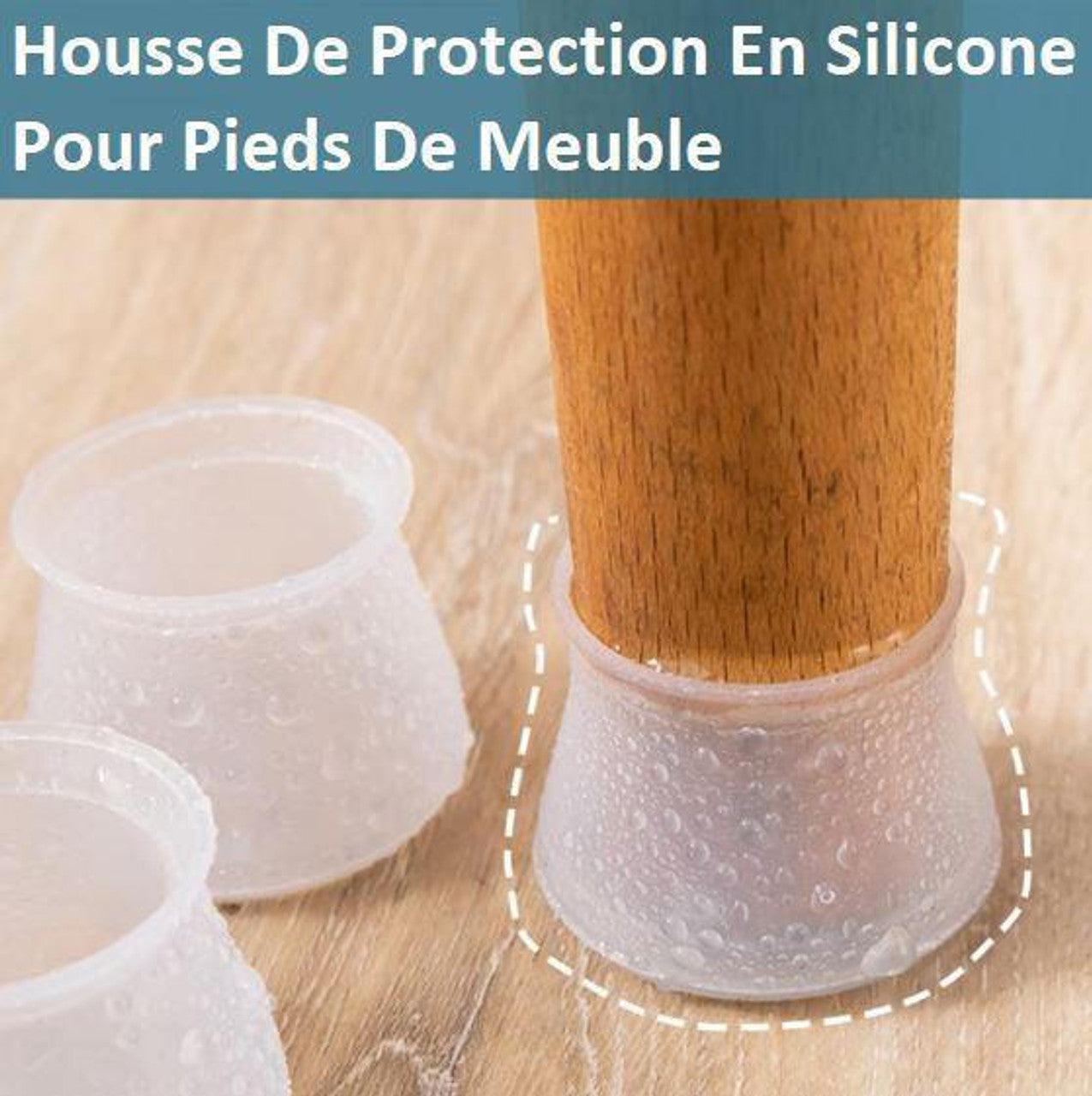 Housse De Protection En Silicone Pour Pieds De Meuble (lot de 4)