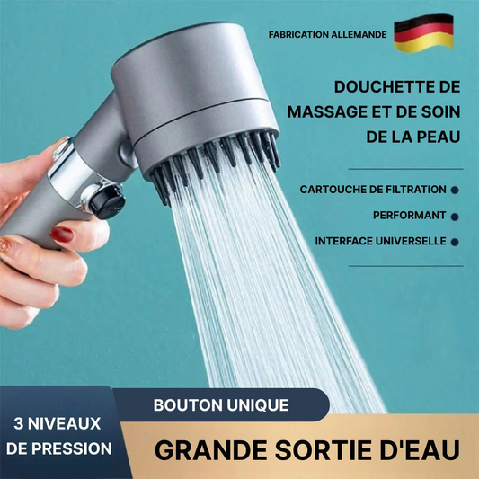 Pommeau De Douche Haute Pression Economique 4-en-1