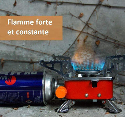 Réchauds de Camping à Gaz Portable Brûleur de Cuisinière Pliable Ultra-léger