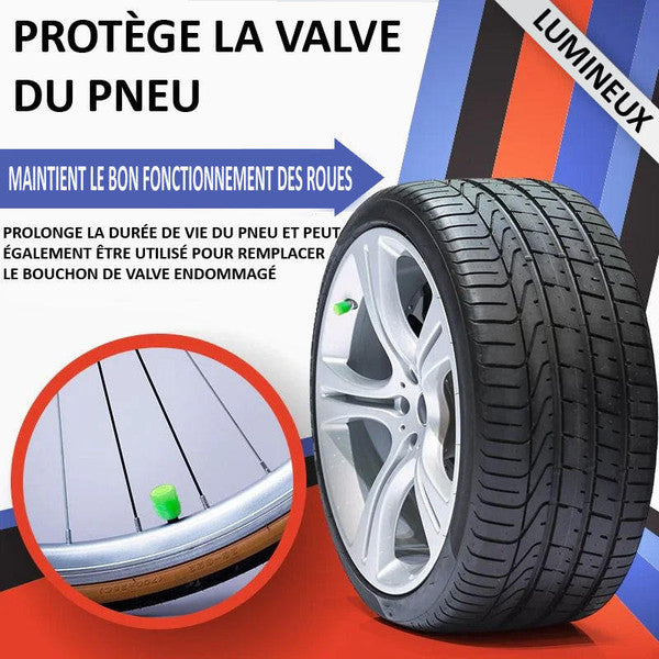Acheter Bouchons de Valve lumineux pour pneus de voiture, 4 pièces