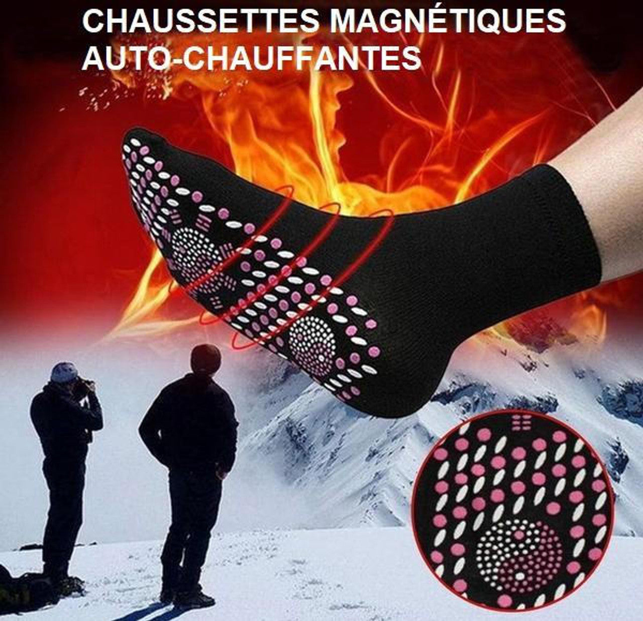 Chaussettes Magnétiques Auto-chauffantes