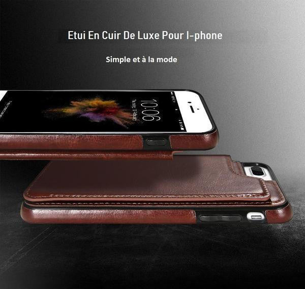 Etui En Cuir De Luxe Pour I-Phone Multi-Usage